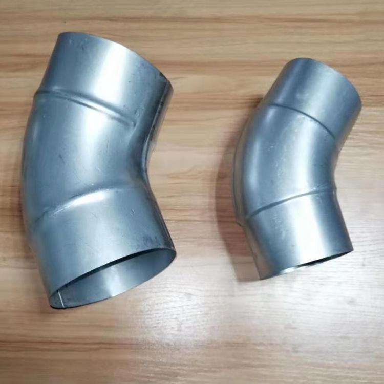 四川廠家直銷(xiāo)鍍鋅風(fēng)管 45度圓彎頭Φ100環(huán)保管道  蝦米彎頭廠家 現(xiàn)貨批發(fā)