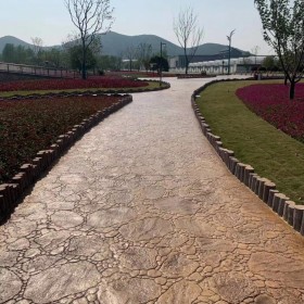 岳陽市藝術壓花地坪  壓花地坪廠家 減少灰塵 藝術地坪 園林景觀