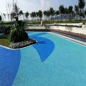 彩色生態透水混凝土地坪 彩色透水綠道 生態透水路面 材料生產廠