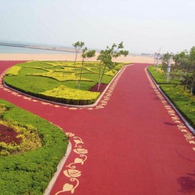 彩色生態(tài)透水混凝土地坪 海綿城市透水砼 透水混凝土材料生產(chǎn)廠家 免費指導