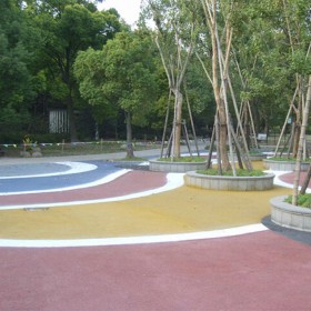 彩色透水混凝土道路 生態(tài)透水地坪 透水混凝土增強(qiáng)劑 本地廠家服務(wù)