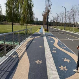 彩色強固透水混凝土 彩色透水混凝土 生態透水混凝土粘接劑 多少錢一平方