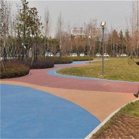 彩色透水混凝土 透水混凝土罩面噴涂 無砂透水混凝土添加劑 全國施工 透水混凝土3公分施工