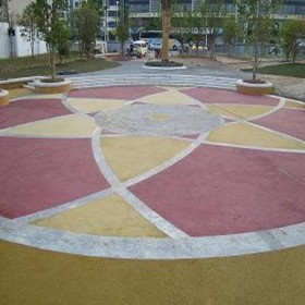 廣場彩色透水混凝土 c25彩色混凝土 透水彩色路面 服務周到的本地廠家