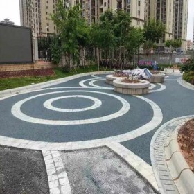 海綿透水地坪 生態透水混凝土材料 操場彩色混凝土 價格是多少