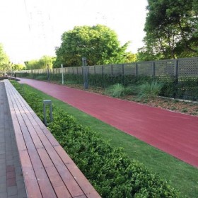 彩色透水混凝土生產廠家【豪軒地坪材料】透水混凝土路面 免費做造價預算