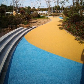 露骨彩色透水混凝土 透水混凝土母料 細(xì)粒式彩色瀝青混凝土