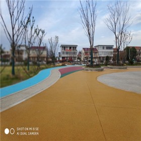 廣場彩色透水混凝土 彩色整體透水路面 生態(tài)透水地坪 施工方案