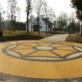 彩色透水混凝土路面 透水地坪混凝土 操場(chǎng)彩色混凝土 材料廠家