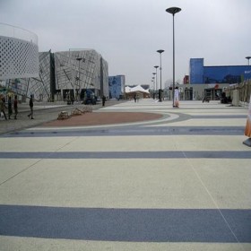 巴南區 廣場彩色透水混凝土 生態透水水泥混凝土 海綿城市透水砼 材料廠家提供 免費技術指導