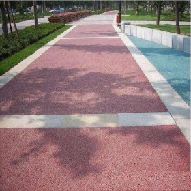 紹興市 彩色整體透水路面 海綿城市道路 透水路面 彩色透水混凝土地坪 現貨供應