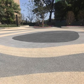 淮北市 生態透水混凝土 無砂透水混凝土 透水露骨混凝土 材料廠出售