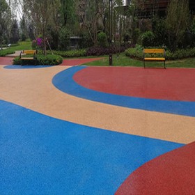 彩色人行道透水地面 透水混凝土學校操場 透水混凝土盲道 量大送貨到工地