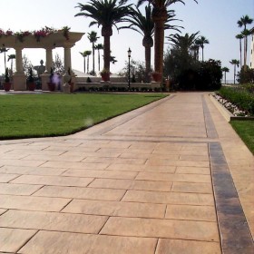 青白江區 彩色壓膜地坪 彩色壓花水泥地坪