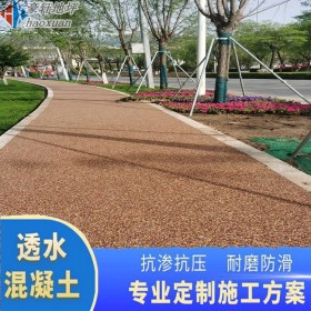 蓬安縣 生態透水地坪 海綿城市道路 混凝土彩色透水路面 原材料廠家