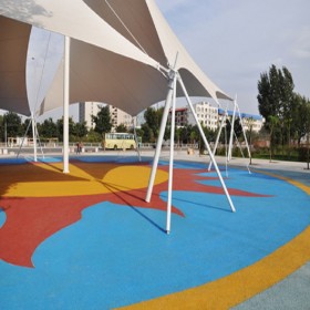 天然透水混凝土 彩色透水混凝土設計 學校透水地坪 材料廠家直銷