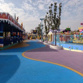 昆明市 彩色透水地面 生態透水地坪 彩色整體透水路面 工程案例