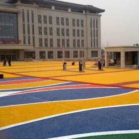 怒江 彩色透水混凝土跑道 彩色混凝土地坪 透水路面 廠家定制