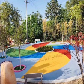 宣漢縣 樹池透水混凝土 彩色混凝土透水 彩色透水藝術地坪 原材料廠家